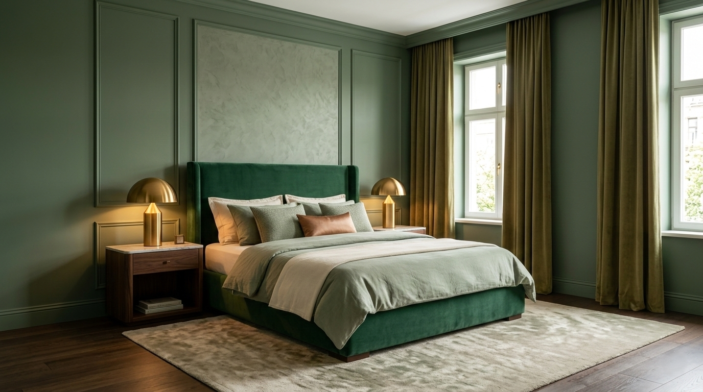 Gröna sovrumsidéer